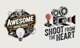 create hand drawn photograph film production logo