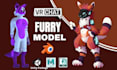 model unique vrchat protogen furry avatar 3d anime character model from scratch