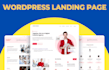 create a wordpress landing page with elementor