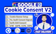 setup gdpr google consent mode v2 with cookie consent banner with GTM