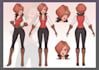 create a unique 2d character design and model sheet