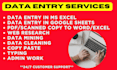 convert PDF to excel, PDF to word, or data entry work