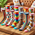 make a unique socks design art for you