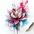 draw watercolor tattoo design