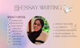 write creative, narrative, descriptive, fictional,  essays