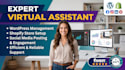 be your virtual assistant for wordpress shopify and social media management