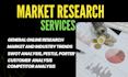 assist with online research, market research and business research