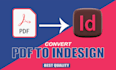 create or convert pdf to indesign