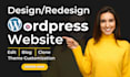 design, redesign wordpress website, website development, wordpress website edit