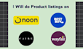create product listing on noon faire wayfair and best buy