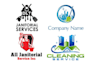create clean house, janitorial or cleaning logo design