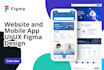 create website UI UX design, mobile app design and figma website design