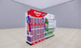 create 3d product display posms gondola and counter tops