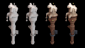 3d model and texture stylized assets