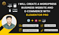 build wordpress business website and ecommerce with elementor
