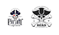 create hand drawn skull pirate logo