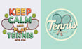 make retro sport tennis logo for your