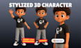 create stylized 3d  character ready for rig and animation