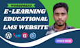 create, customize, and fix tutor lms website using wordpress
