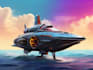 draw sci fi vehicle design and spaceship concept art