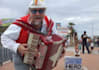 send video of unique accordion singing telegram