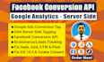 setup google ads conversion, analytics, ga4 ecommerce server side API tracking