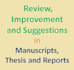 review and improve technology manuscripts, reports and thesis