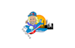 make high resolution project pilot cartoon logo