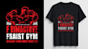 design custom gym and fitness t shirt for print on demand