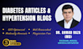 write diabetes articles and hypertension blogs
