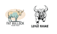 design hand drawn cow bull logo
