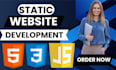 create responsive static website using html css js