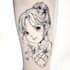tattoo illustration anime style in lines