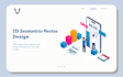 create 2d isometric illustration design