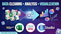 clean, analyze, and visualize data in excel, spss, or r studio