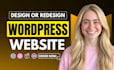 design redesign wordpress website, website development as a full stack developer