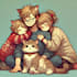 draw couple,family or group to cartoon