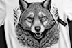 create animal linocut tshirt design for brands