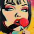 draw a retro pop art roy lichtenstein style