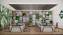 do office, workspace interior design and renderings