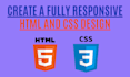 make modern and clean web design with HTML and CSS  fully responsive