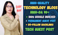 build technology backlinks via technology blogs leading from technology websites