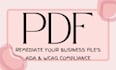 make PDF remediation for accessibility, ada compliant PDF