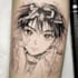 tattoo illustration anime style in lines