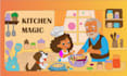 create charming children story book illustration for you