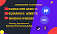 design education, elearning, nursing website with responsive