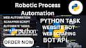 develop website automation ,python,selenium,automate task,web bot,web scraping