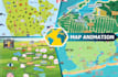 create animated maps for events, businesses and social media