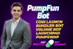 do solana pump fun bundle bot pumpswap trading volume bot launchlab bonk fun