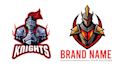 make high quality mascot knight helmet logo